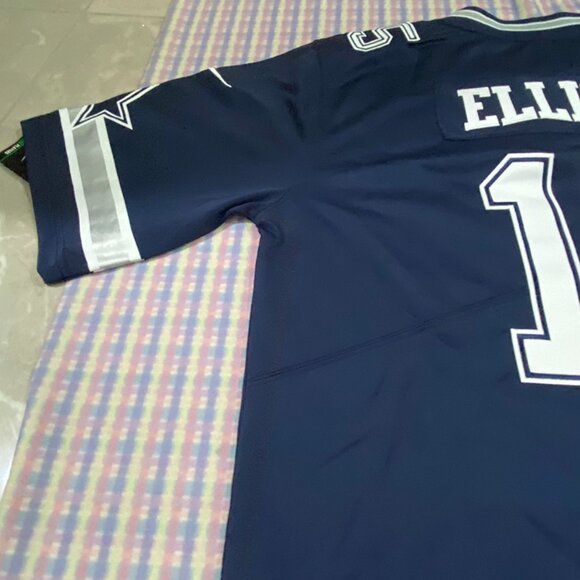 Dallas Cowboys Navy Blue Jersey Elliott No. 15 - Picture 7 of 7